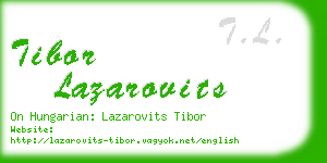 tibor lazarovits business card